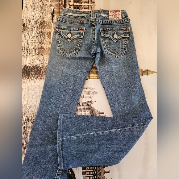 True Religion joey boot cut Denim Jeans light Wash women's size 25x29 - Picture 2 of 10